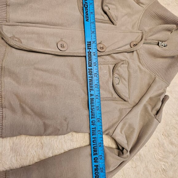 BCBGMAZAZRIA Women's Gray Zip Up Jacket Size: L - Picture 4 of 9